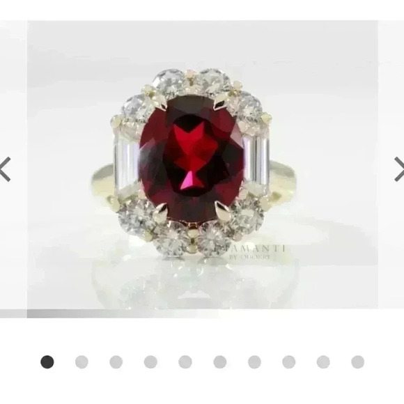 3.058 ct oval spessartite GARNET HIGHEST QUALITY COLOR CHANGE REDTO PURPLEnaturl - Picture 7 of 11